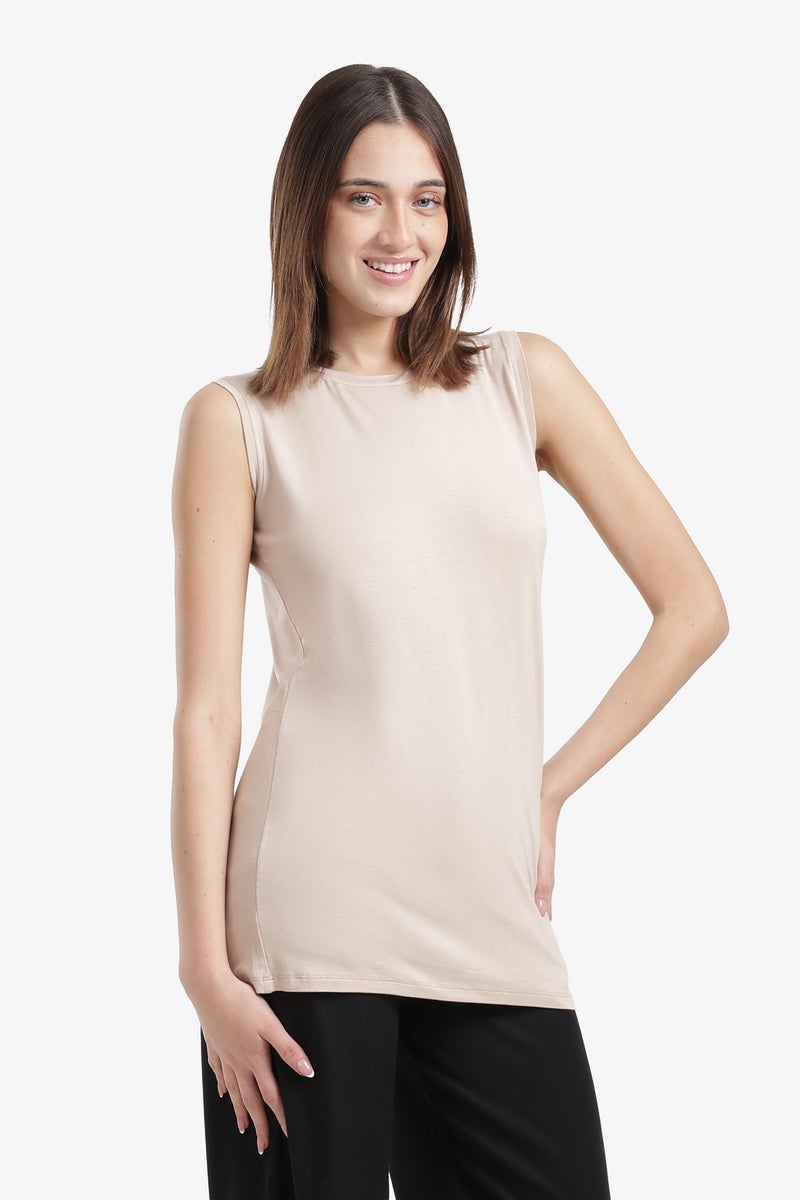Carina Slim Fit Sleeveless T-Shirt - Image 2